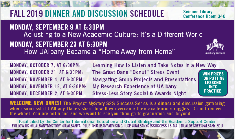 Project MyStory Student-to-Student Success Series: Fall 2019 Schedule